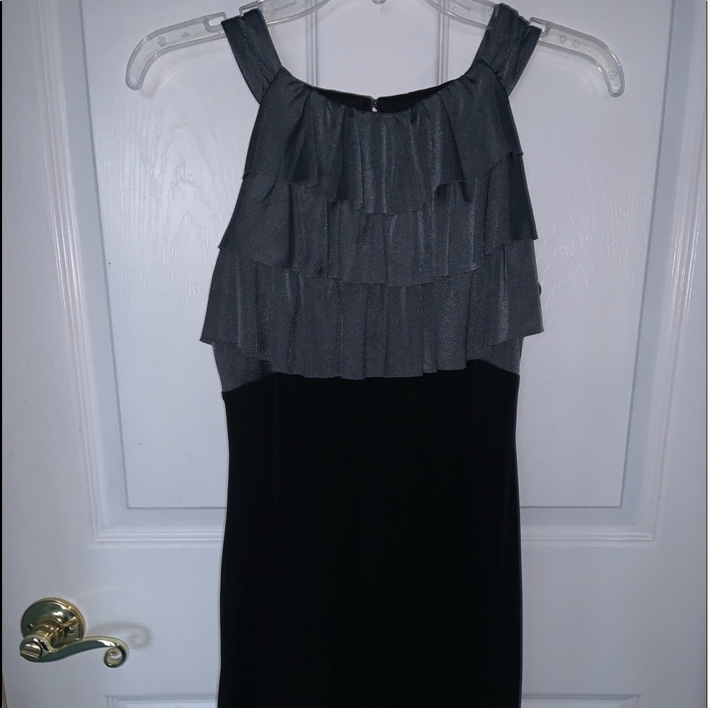 Sage Green and Black Dress